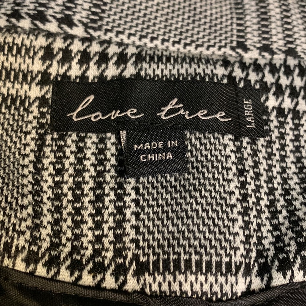 Love Tree Women’s Plaid Open Long Length Jacket - Picture 4 of 7